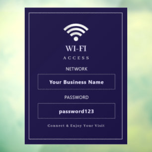 Autocollant Pour Fenêtre Enseigne WiFi moderne personnalisée