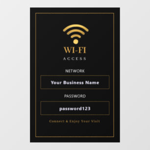 Autocollant Pour Fenêtre Enseigne WiFi moderne personnalisée