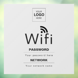 Autocollant Pour Fenêtre Enseigne WiFi personnalisée pour entreprise avec v