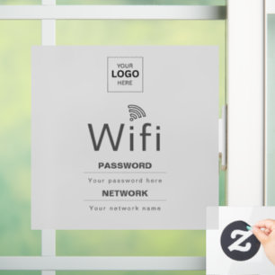 Autocollant Pour Fenêtre Enseigne WiFi personnalisée pour votre entreprise