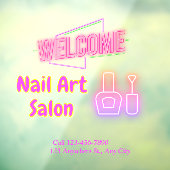 Autocollant Pour Fenêtre Entrée de Salon d'Art Nail Clair - Personnalisé (Feuille 3)