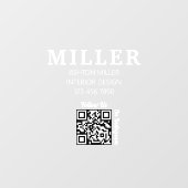Autocollant Pour Fenêtre Entrepreneur de Bâtiment Qr Code Simple & Professi (Feuille)