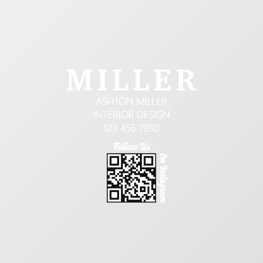Autocollant Pour Fenêtre Entrepreneur de Bâtiment Qr Code Simple & Professi (Feuille)
