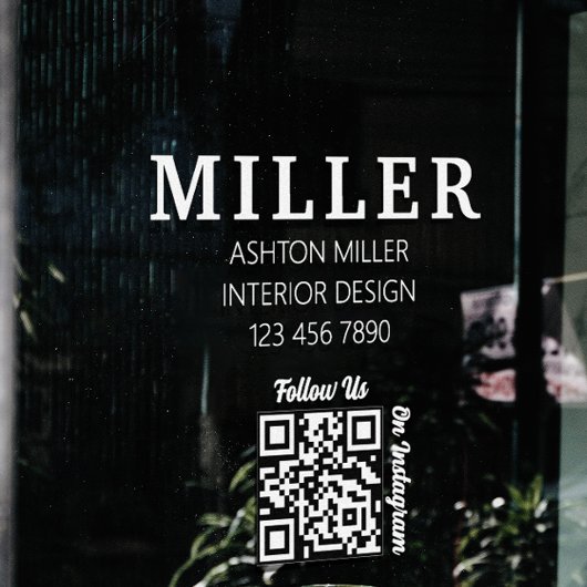 Autocollant Pour Fenêtre Entrepreneur de Bâtiment Qr Code Simple & Professi