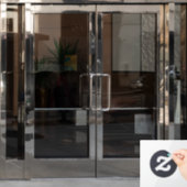 Autocollant Pour Fenêtre Entreprise Commerciale Nom Monogramme Rose Clair (Porte de bureau)