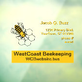 Autocollant pour fenêtre - Entreprise d'abeilles (Feuille 3)