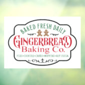 Autocollant Pour Fenêtre entreprise de boulangerie de Noël (Feuille 3)