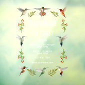 Autocollant Pour Fenêtre Entreprise de colibris (Feuille 3)