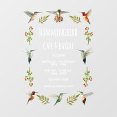 Autocollant Pour Fenêtre Entreprise de colibris (Feuille)