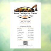 Autocollant Pour Fenêtre Entreprise de Construction de Matériel Lourd Profe (Feuille 3)