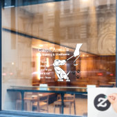 Autocollant Pour Fenêtre Entreprise de formation de chien (Fenêtre de café)