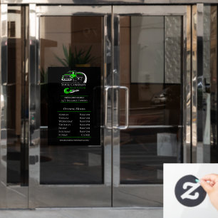 Autocollant Pour Fenêtre Entreprise de remorquage professionnelle, Heures d