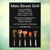 Autocollant Pour Fenêtre Entreprise de restaurant moderne de la nourriture  (Feuille 3)