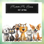 Autocollant Pour Fenêtre Entreprise Moderne de Gardiennage de Chats Chiens  (Feuille 3)