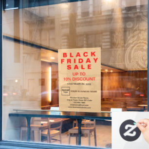 Autocollant Pour Fenêtre Entreprise Noir Vendredi Vente Lumière Brown