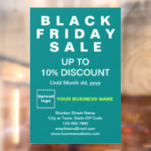 Autocollant Pour Fenêtre Entreprise Noir Vendredi Vente Turquoise Vert (Feuille 2)