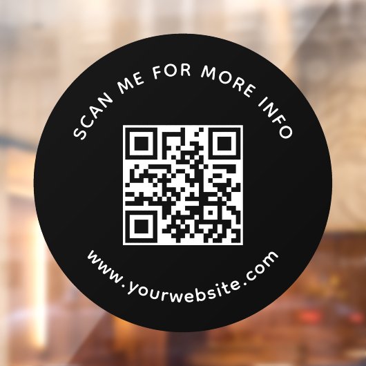 Autocollant Pour Fenêtre Entreprise Professionnelle QR Code Analyse-Moi Pou (Feuille 2)