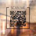 Autocollant Pour Fenêtre Entreprise Scan Me Code QR Minimaliste<br><div class="desc">Nous vous présentons notre pochette de fenêtre d'entreprise "Scan Me" à code QR minimaliste,  la fusion parfaite de la commodité moderne et d'un design épuré.</div>