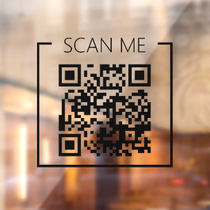 Autocollant Pour Fenêtre Entreprise Scan Me Code QR Minimaliste