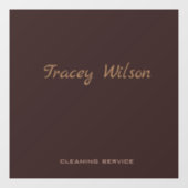 Autocollant Pour Fenêtre Entreprise simple marron (Feuille)