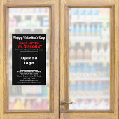 Autocollant Pour Fenêtre Entreprise Valentine Vente sur Black Window Clin