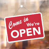 Autocollant Pour Fenêtre Entrez, nous sommes ouverts (Feuille 2)