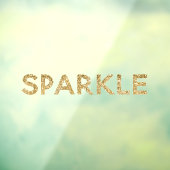 Autocollant Pour Fenêtre Éperche Parties scintillant Glam Or (Feuille 3)