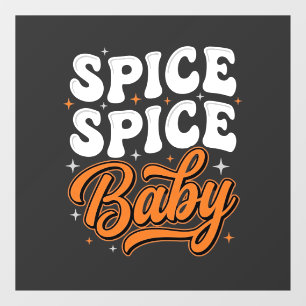 Autocollant Pour Fenêtre Épice Épice Bébé Halloween Rétro Typographie Desig