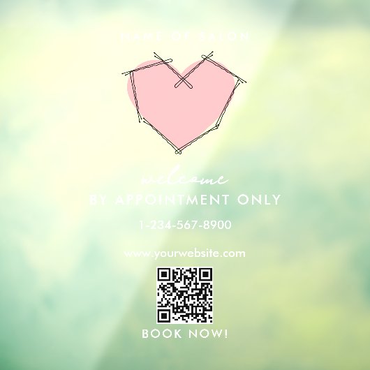 Autocollant Pour Fenêtre Épingles Bobby Réservation Uniquement Heures d'Ouv (Feuille 3)