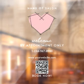 Autocollant Pour Fenêtre Épingles Bobby Réservation Uniquement Heures d'Ouv (Feuille 2)