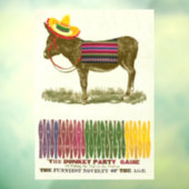 Autocollant Pour Fenêtre Éplucher la queue sur l'âne (Feuille 3)