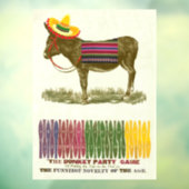 Autocollant Pour Fenêtre Éplucher la queue sur l'âne (Feuille 3)