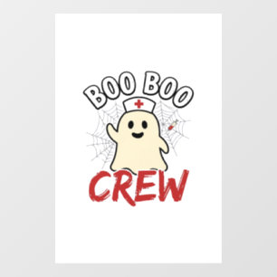 Autocollant Pour Fenêtre Équipage Boo Boo Halloween Infirmière Fantôme Desi