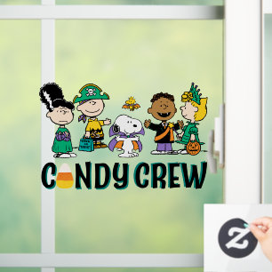 Autocollant Pour Fenêtre Équipe de bonbons Peanuts Gang Halloween