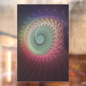 Autocollant Pour Fenêtre Escargot Abstrait coloré Art moderne fractal (Feuille 2)