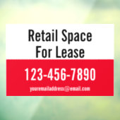 Autocollant Pour Fenêtre Espace de vente au loyer Téléphone Rouge et Blanc (Feuille 3)