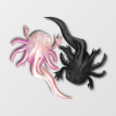 Autocollant Pour Fenêtre Espèce de Black and White Axolotls (Feuille)