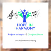 Autocollant Pour Fenêtre Espoir dans Harmony Window Cling (Feuille 2)