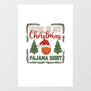 Autocollant Pour Fenêtre Est Pantalon de Noël Basketball Chapeau de Père No