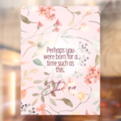 Autocollant Pour Fenêtre Esther 4:14 Bible chrétienne Verse Art (Feuille 2)