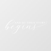 Autocollant Pour Fenêtre Et Donc Leur Histoire Commence Un Élégant Mariage  (Feuille)