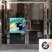 Autocollant Pour Fenêtre Été Surf Fun Thunder_Cove (Porte de bureau)