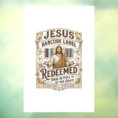 Autocollant Pour Fenêtre étiquette de code-barres Jésus Rachetée Jésus code (Feuille 3)
