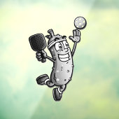 Autocollant Pour Fenêtre Étoile de Pickleball (Feuille 3)