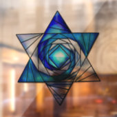 Autocollant Pour Fenêtre Étoile de verre de David Art Déco (Feuille 2)
