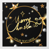 Autocollant Pour Fenêtre Étoiles en métal noir Cool sur mesure Joyeux Noël (Feuille)