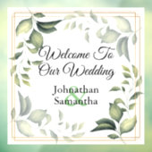 Autocollant Pour Fenêtre Eucalyptus verdure couronne signe de couple de mar (Feuille 3)