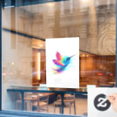 Autocollant Pour Fenêtre Exotic Rainbow Hummingbird (Fenêtre de café)