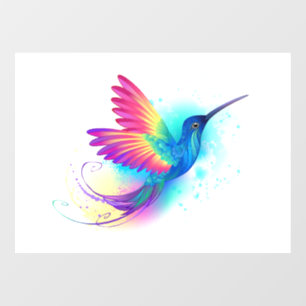Autocollant Pour Fenêtre Exotic Rainbow Hummingbird