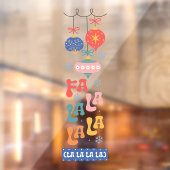 Autocollant Pour Fenêtre Fa La La La La Noël Décorations Vacances (Feuille 2)